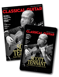 Blue Yates featured guitar arrangements in Classical Guitar magazine